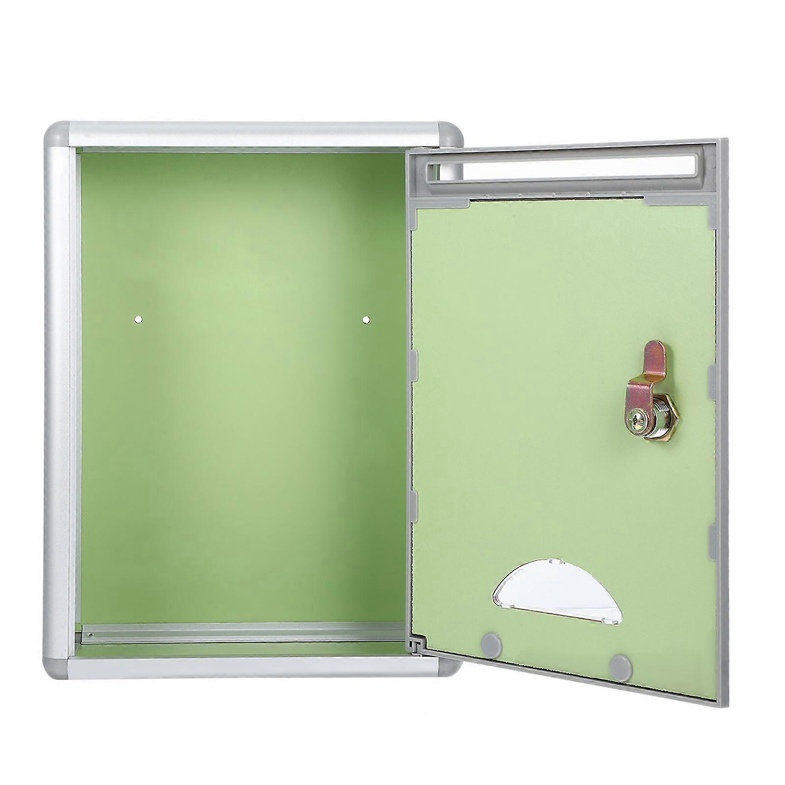 Lockable Mailbox With Slot Grey Rectangular Suggestion Box For Company Environment 1Pack