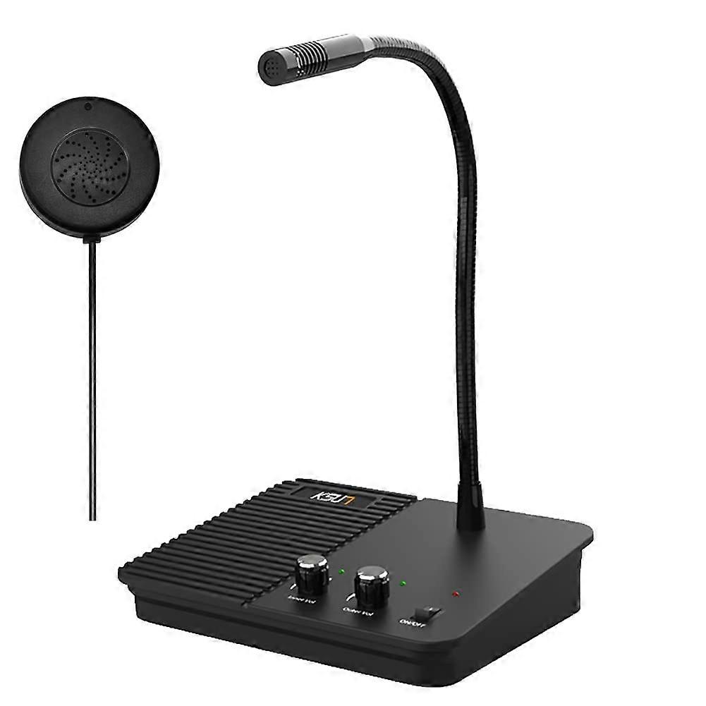 Window Intercom System with Clear TwoWay Audio and AntiInterference for Bank Store Office Counter