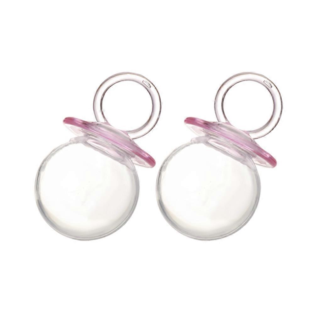 Creative Pacifier Candy Boxes for Storage 12Pcs Pink Plastic Containers
