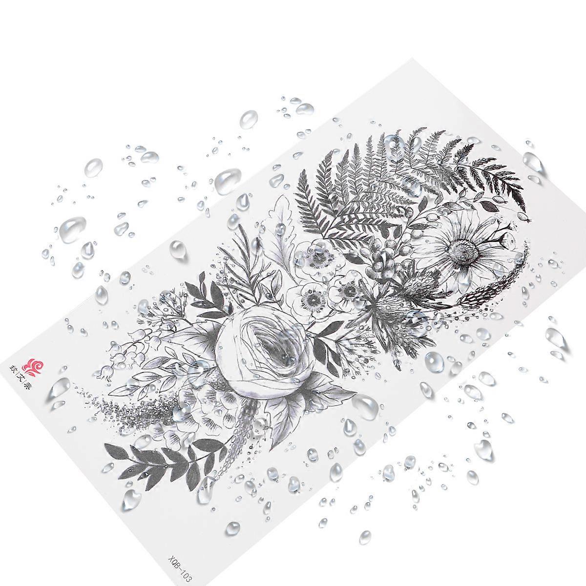 Arm Sticker Full Arm Temporary Sticker Waterproof for Decoration 6 Sheets