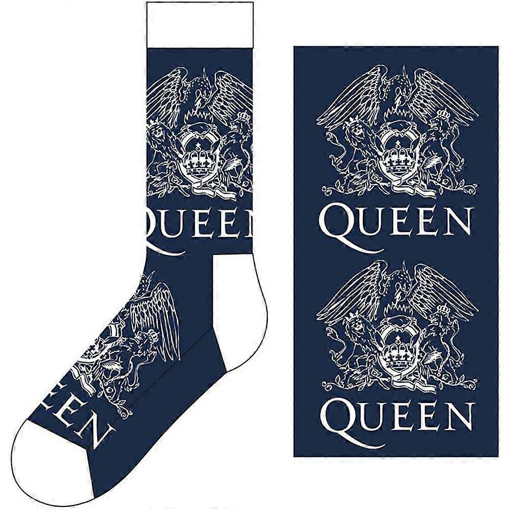Queen White Crests Socks