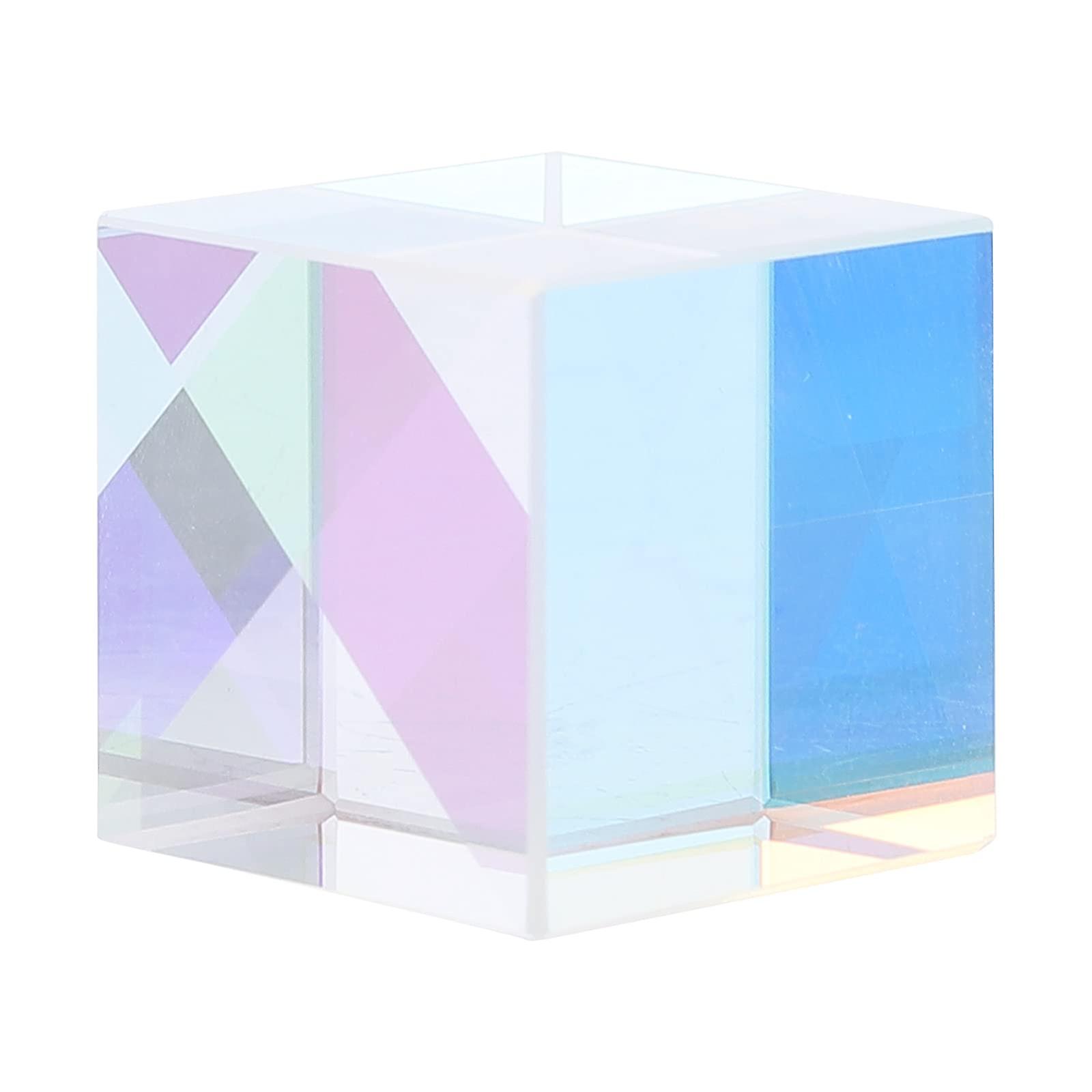 Square Optical Crystal Prism for Decoration and Physics Light Refraction Experiments, Rainbow Display