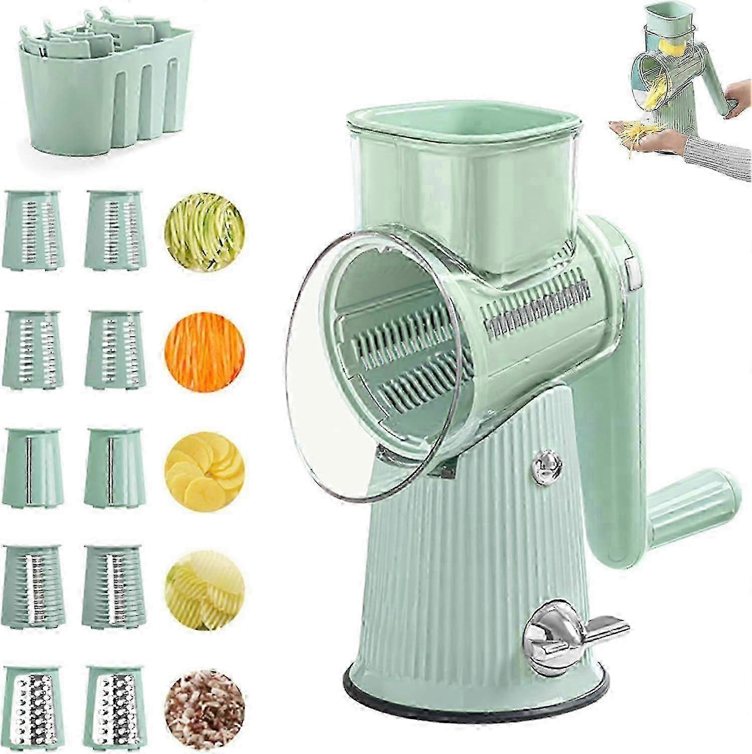Rotary Cheese Grater Vegetable Slicer for Kitchen Use
