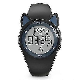 Digital Watch Kids Waterproof Sports Watches Fitness Tracker With Pedometer Black