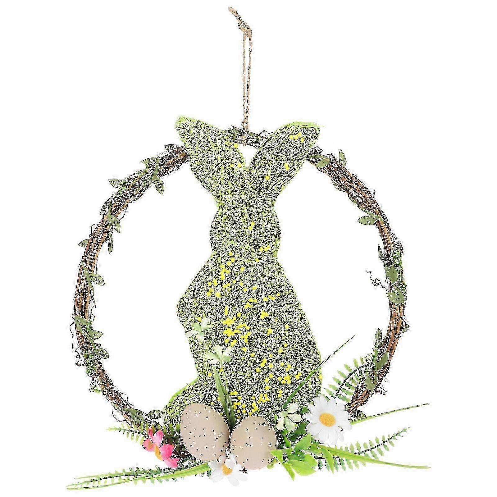Easter Wreath Artificial Easter Pendant Home Easter Spring Door Hanging Decoration 26s