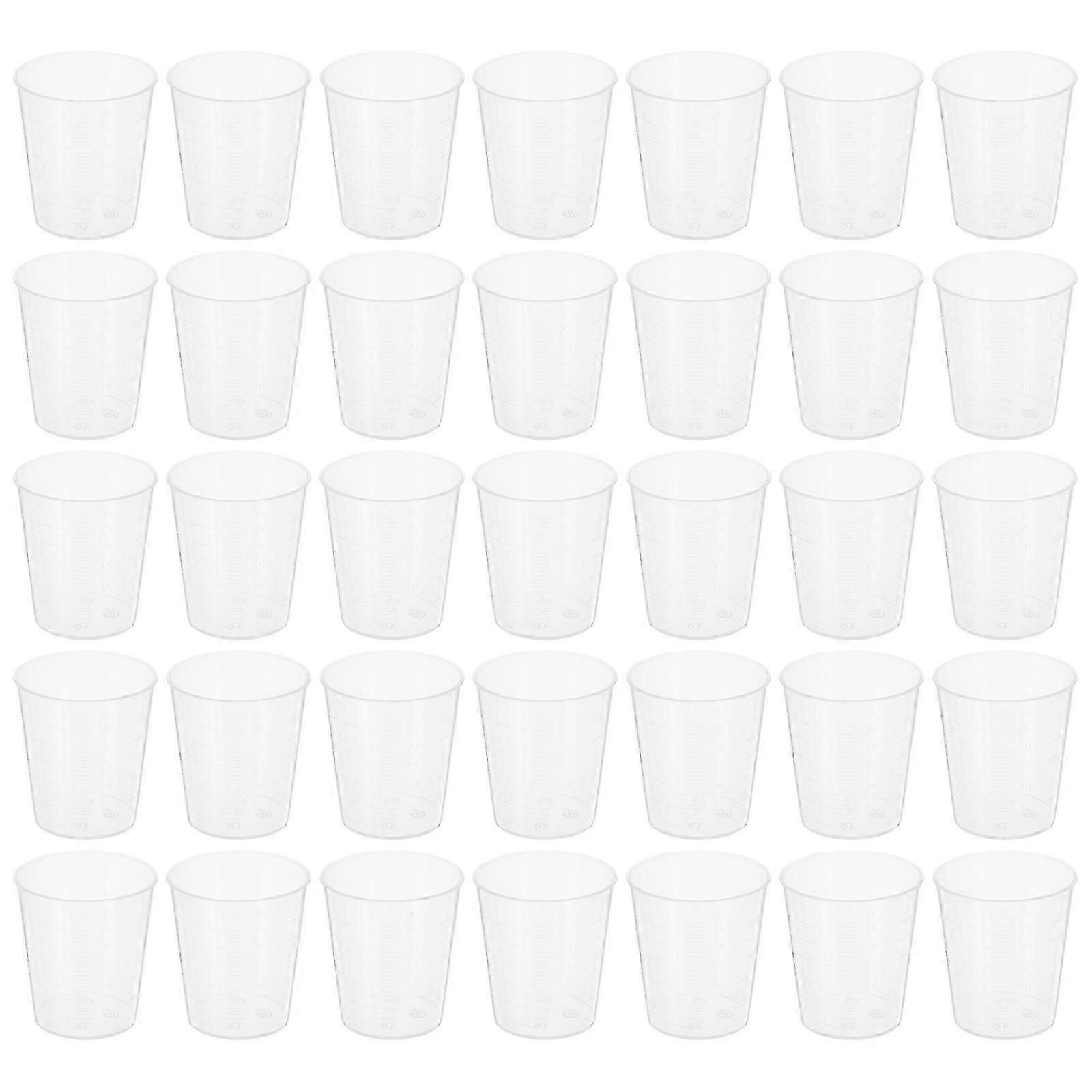 Plastic Measuring Cup Set Graduation Marks Molded Home Users 100Pcs