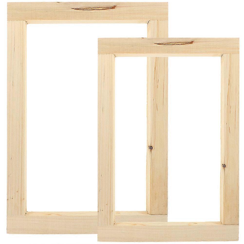 Solid Wood Screen Printing Frame for Professional Use 2Pcs Wooden Screen Printing Frames