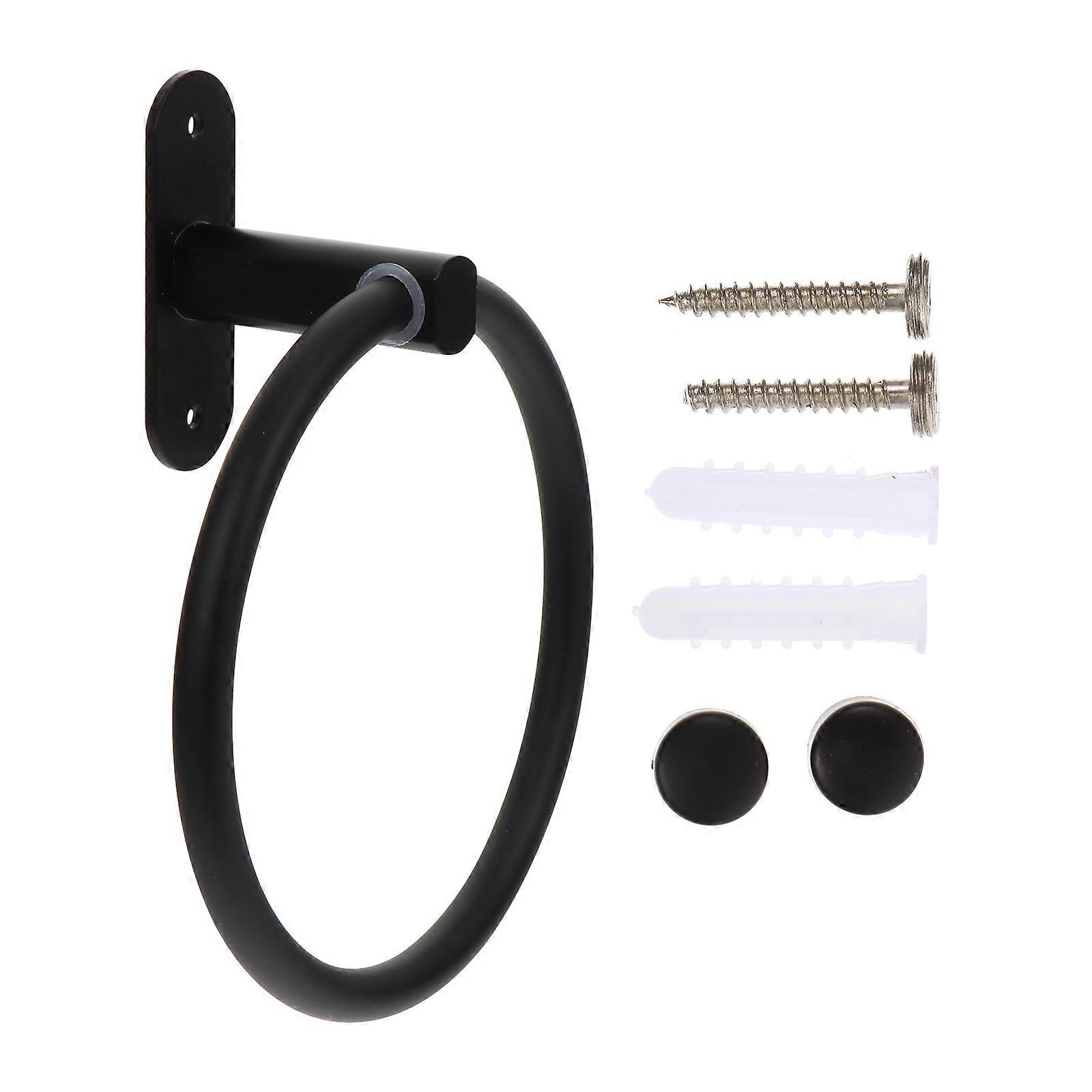 1 Set Sturdy Wall Towel Ring Creative Bathroom Towel Ring Practical Storage Ring