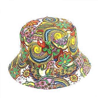 Sombrero de pescador reversible de doble cara con estampado unisex (HATF027)