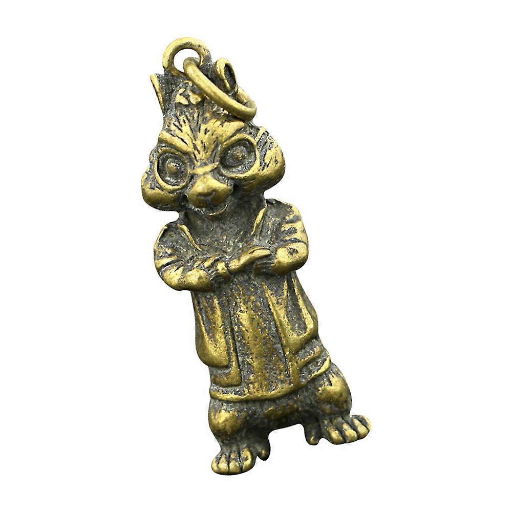 Brass Weasel Shape Pendant for Keychain Decor Brass Material