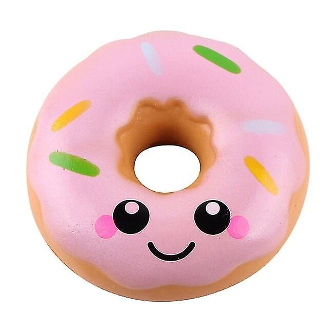 Simulation Donuts Phone Straps Cartoon Smile Face Squishy Slow Rising Anti-strss Photo Props Squeeze Squishy Gift 10*4 Cm