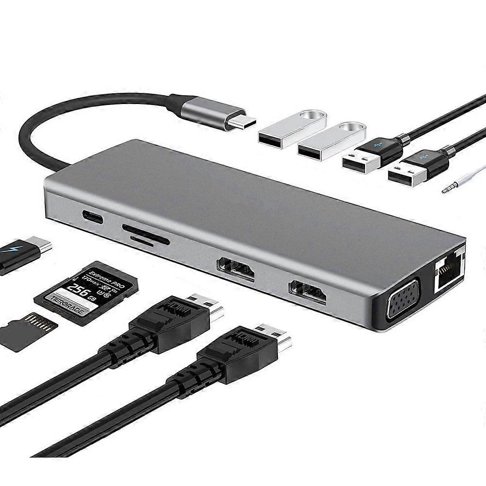 WS-04 12-in-1 Type-C Notebook Multi-function Docking Station