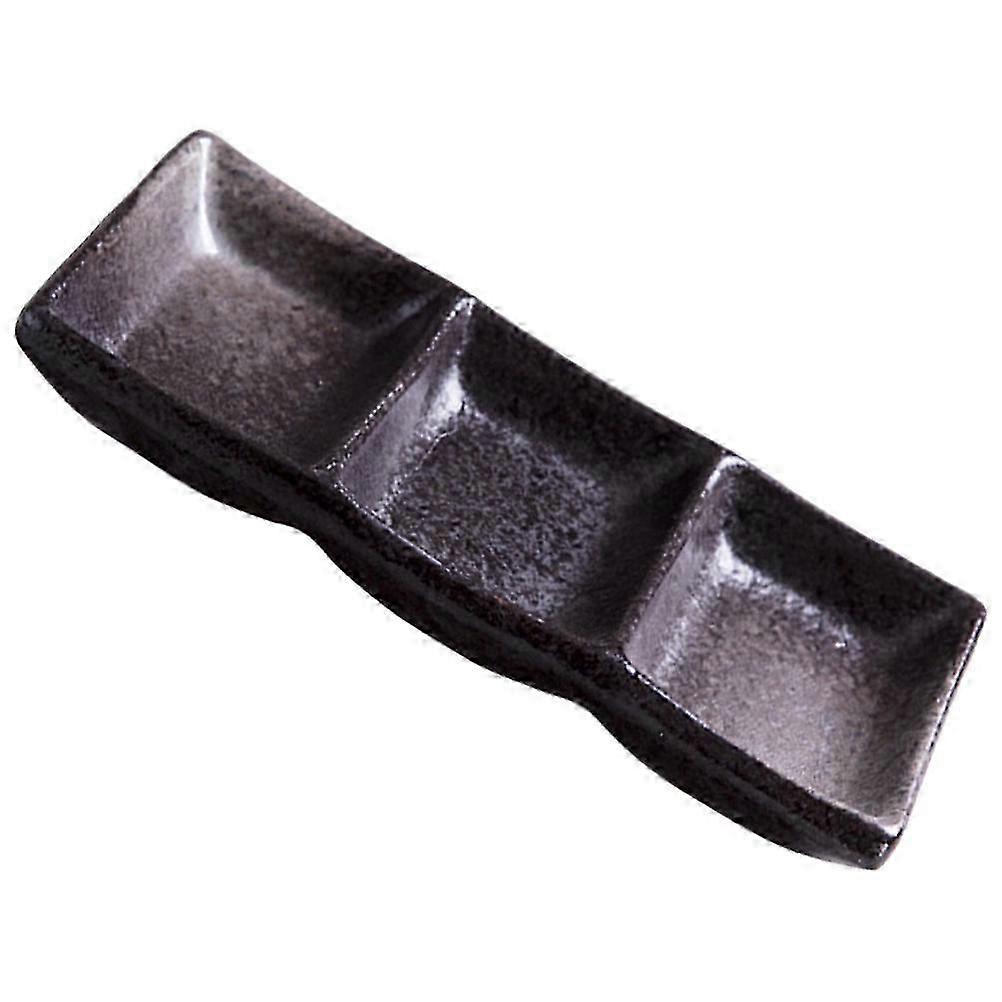 Black Ceramic Dish Vinegar Dish compatible withStorage Use