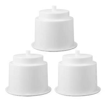 3pcs Recessed Cup Holders - Marine Boat White Nylon Cup Holder With Drain Hole - Drop In Drink Insert Container For Yacht Camper Rv Truck Kayak Sailin