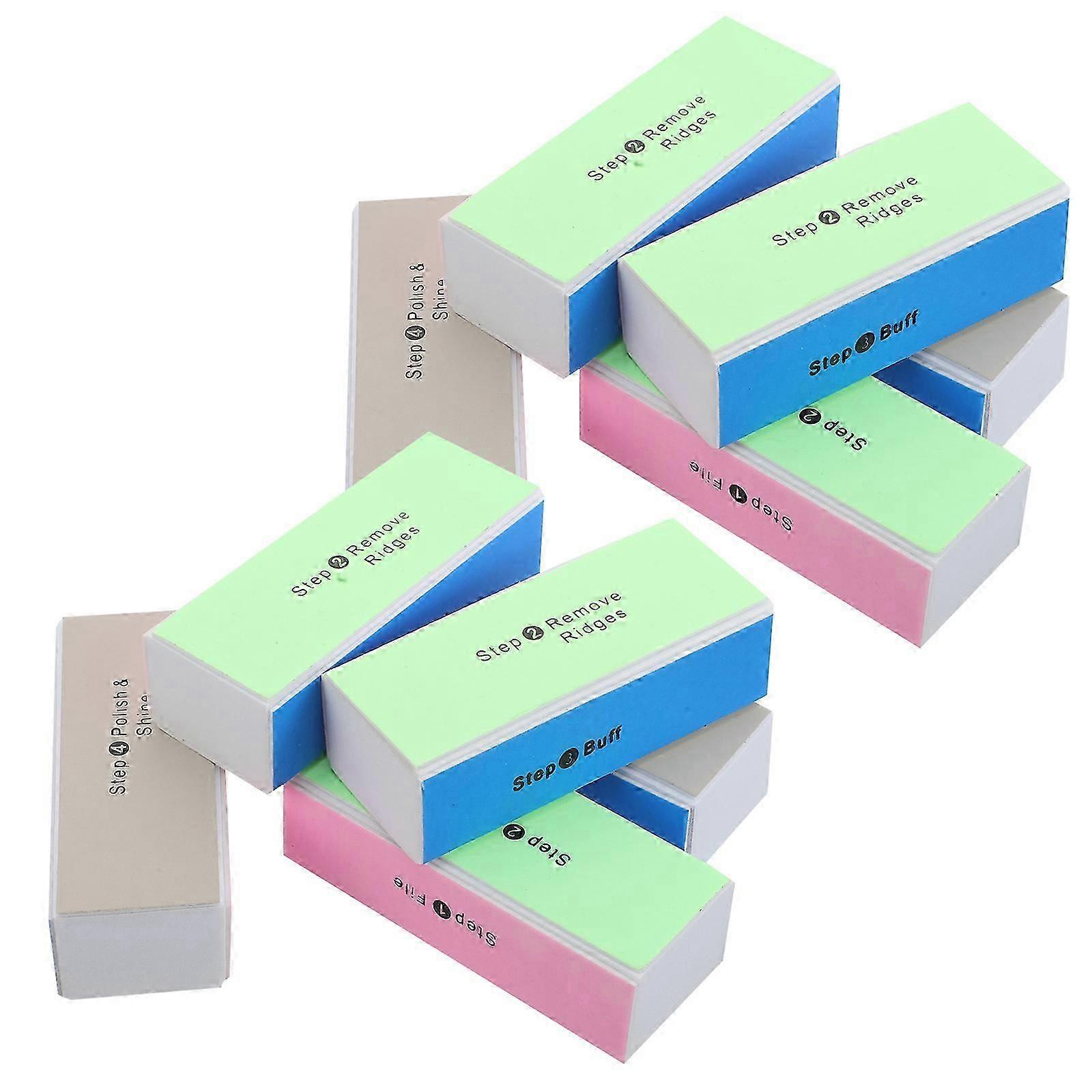 Nail Buffer Blocks Portable Design for Home Use 10Pcs Set