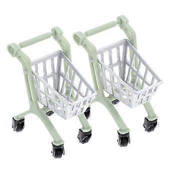 Mini Carrinho de Compras de Brinquedo, Modelo de Carrinho de Compras Pequeno para Decoração, 6 Peças