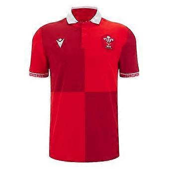 Wales RU Childrens/Kids 2025/2026 Crest Relaxed Fit Rugby Shirt