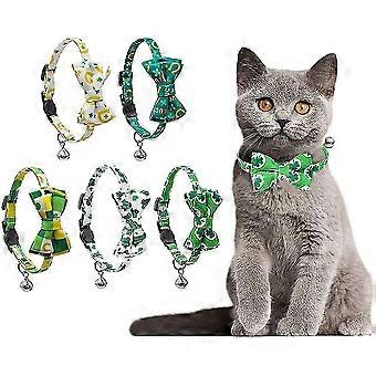 Kitten Collar With Bell Breakaway - Green St Patricks Day Decor Puppies And Cat