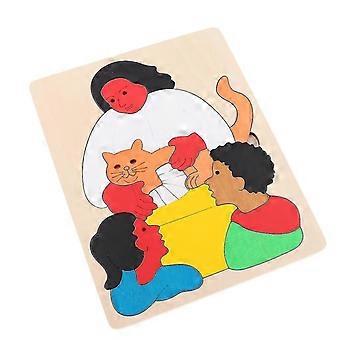 3d Wooden Puzzle Jigsaw Toys For Children Baby Developmental Toy Family-CE