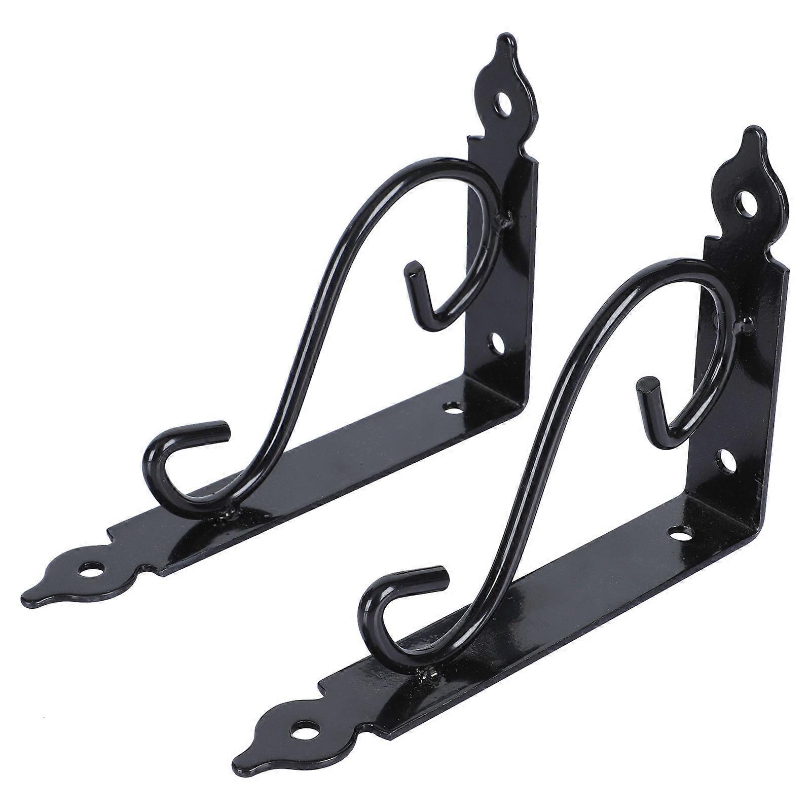 2pcs Iron Shelf Bracket Wall Mount Shelf Support Fixing Bracket Triangle Bracket