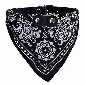 Toalla para saliva de Triangle Pets para la alimentación, 3 unidades, color negro, con bandana ajustable.
