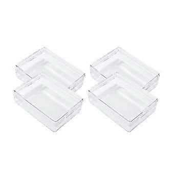 Rectangular Playing Card Storage Case with Clear Shell for Deck Carry, Club Shelf Storage, Household, and Travel Use Multicolor