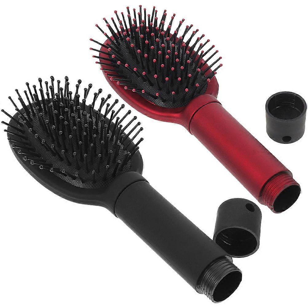 Multi-Function Hair Comb with Storage Box 4Pcs Plastic Assorted Color
