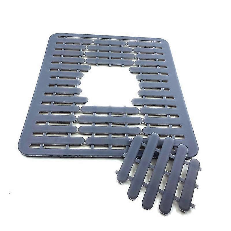 Gray silicone sink mat or sink protector