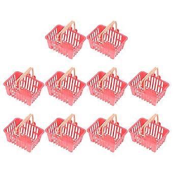 Handheld Baskets Toys Mini Tote Shopping Baskets compatible with Kids 10Pcs Collection