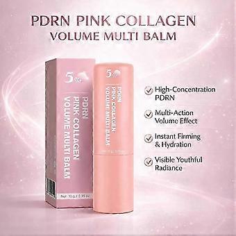 PDRN Roze Collageen Gezicht & Lippen Multi Huidverzorgingsstick, Verstevigende Hydraterende Volumegevende Gezichtscrème, Hydraterend, Opvullend en Herstellend