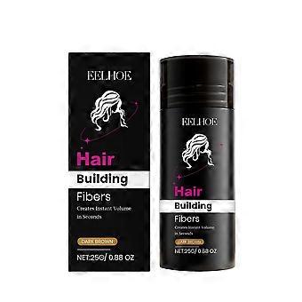 Donkerbruin keratine haarpoeder, volumegevende haarverzorging, natuurlijk, luchtig, contourend, 25 g