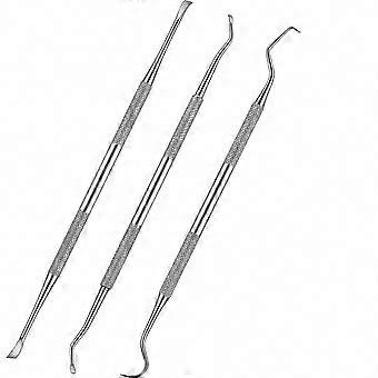 3 Pcs Stainless Steel Double-Head Dental Tooth Scraper for Dogs and Cats -n1295-dwdz