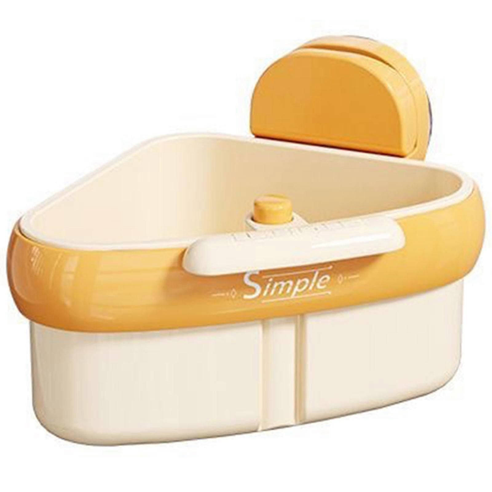 Triangular Sink Strainer Caddy With Suction Mount Automatic Press Dumping Basket for Kitchen Sink