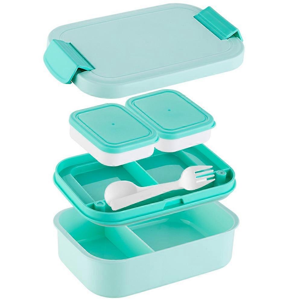 Multi Compartment Lunch Container Non BPA Stackable Lunch Box for School Travel