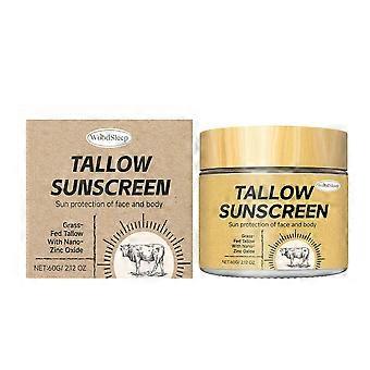 Beef Tallow Sunscreen Cream - Naturlig UV-beskyttelse og fuktighetskrem, lett og påfør på nytt for utendørs hudpleie