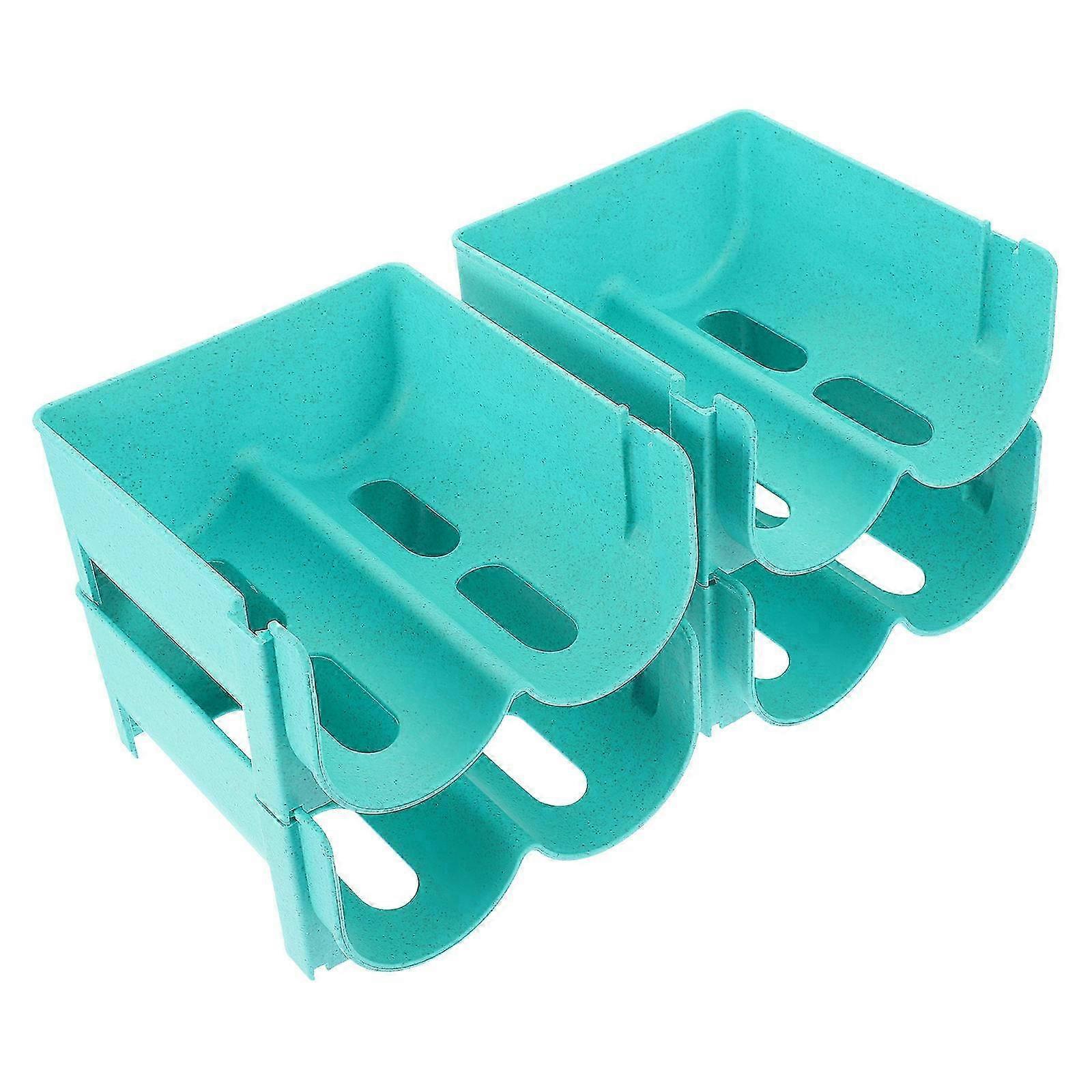 Can Organizer Stackable Can Rack Organizer for Storage 4Pcs Blue Set