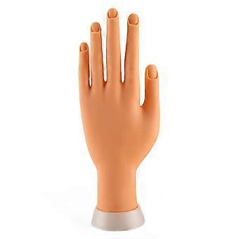 Flexible Prosthetic Practice Hand for Nail Art and Manicure Training with Movable Soft Fingers