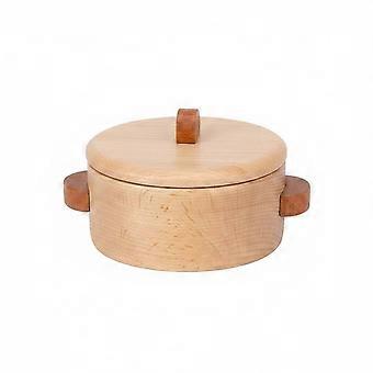 13 Pieces Wooden Toy Kitchen Set Realistic Design Toy Pots and Pans for Playroom