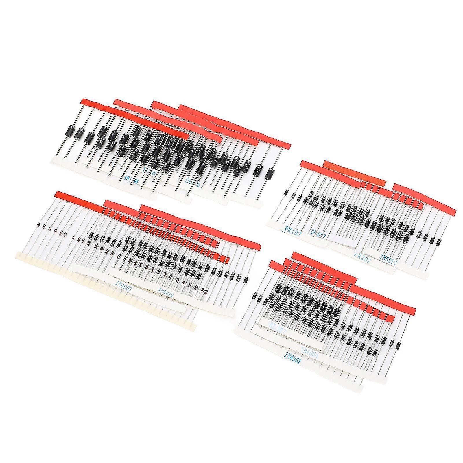200PCS Semiconductor Rectifier Diode Assorted Kit Low Noise High Stable for Electrical