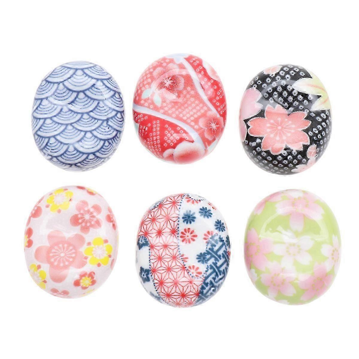 Japanese Style Chopstick Rack for Tableware Ceramic 6Pcs Set
