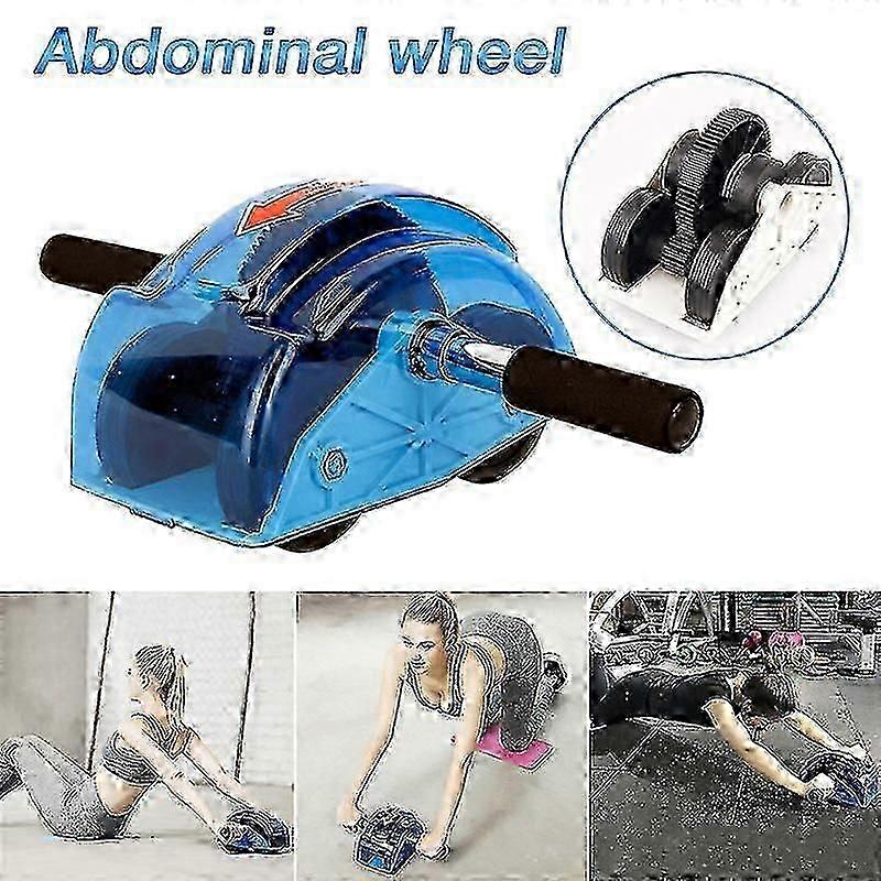 4 Roller Abdominal Exerciser Wheel for Core Strengthening -New Listing