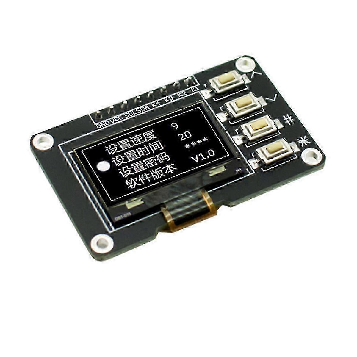 0.96-Inch OLED Display Screen White 12864 Screen Module with Matrix 4 Key Interfaces Keyboard IIC S
