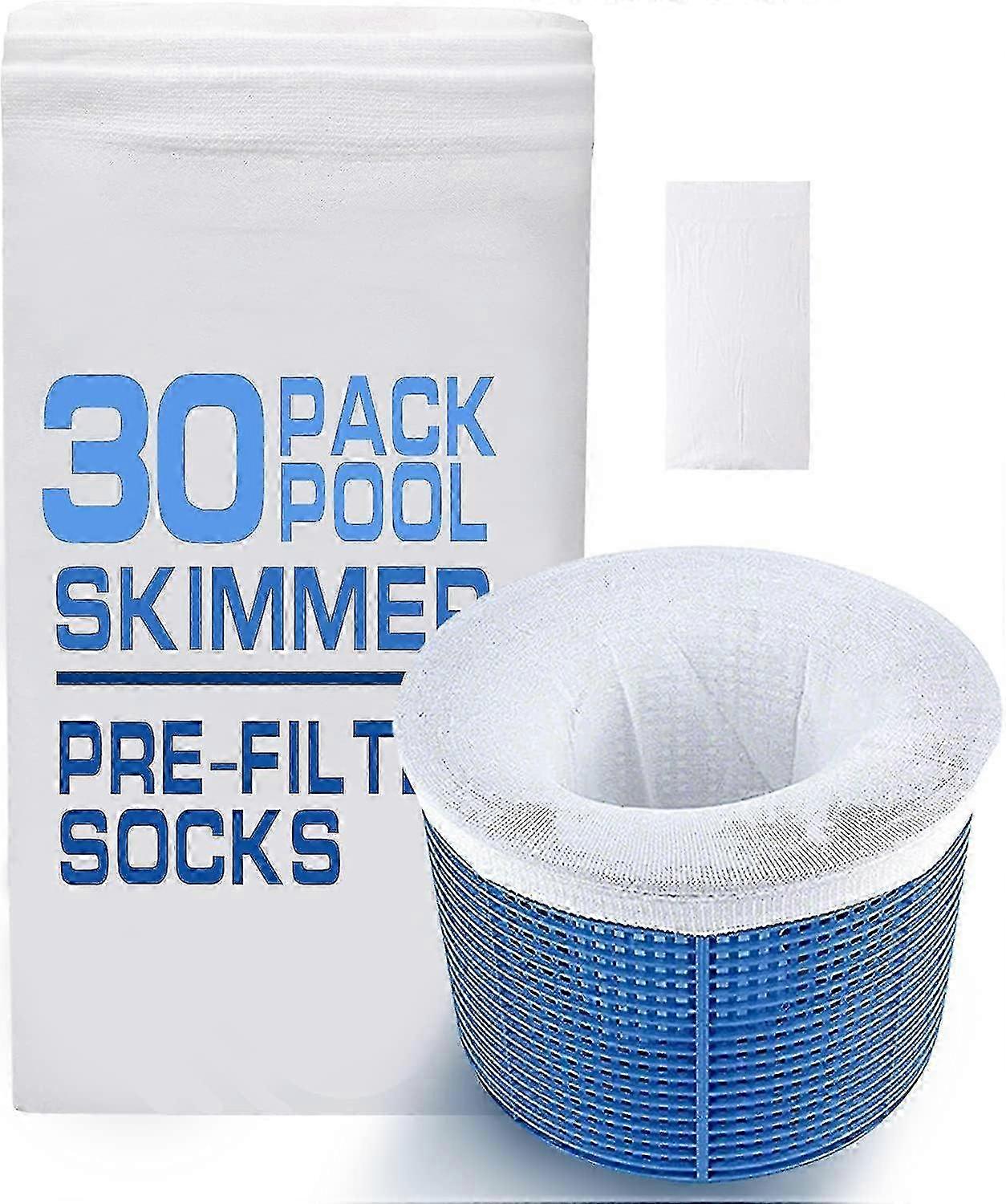 30-Pack Durable Pool Skimmer Filter Socks