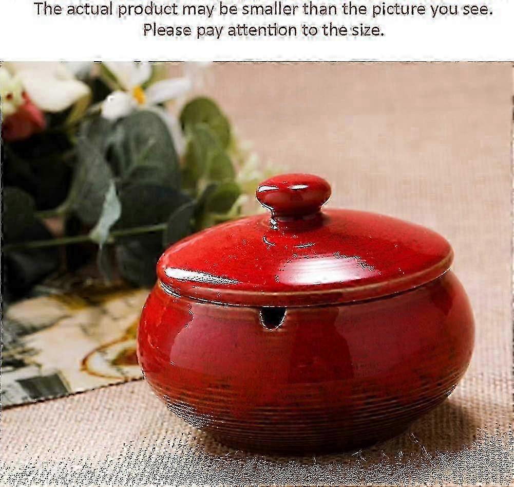 Ceramic Windproof Ashtray With Lid