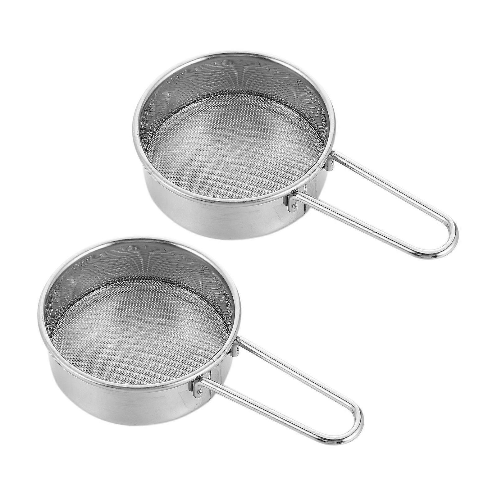 Kitchen Sifting Tools Flour Sieves for Baking 4Pcs Silver Set