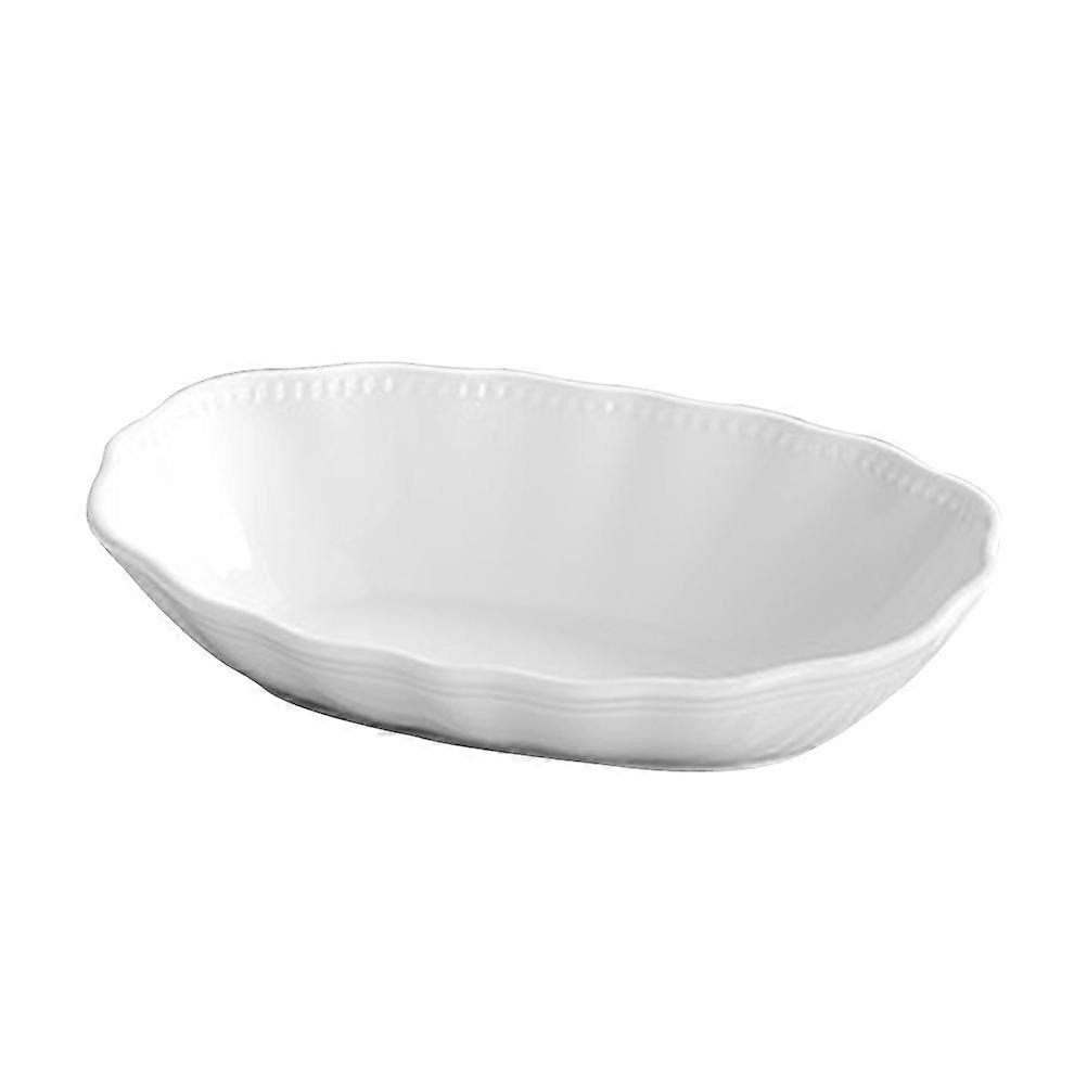 Ceramic Baking Tray for Bread Baking 2Pcs White Kitchen Utensils