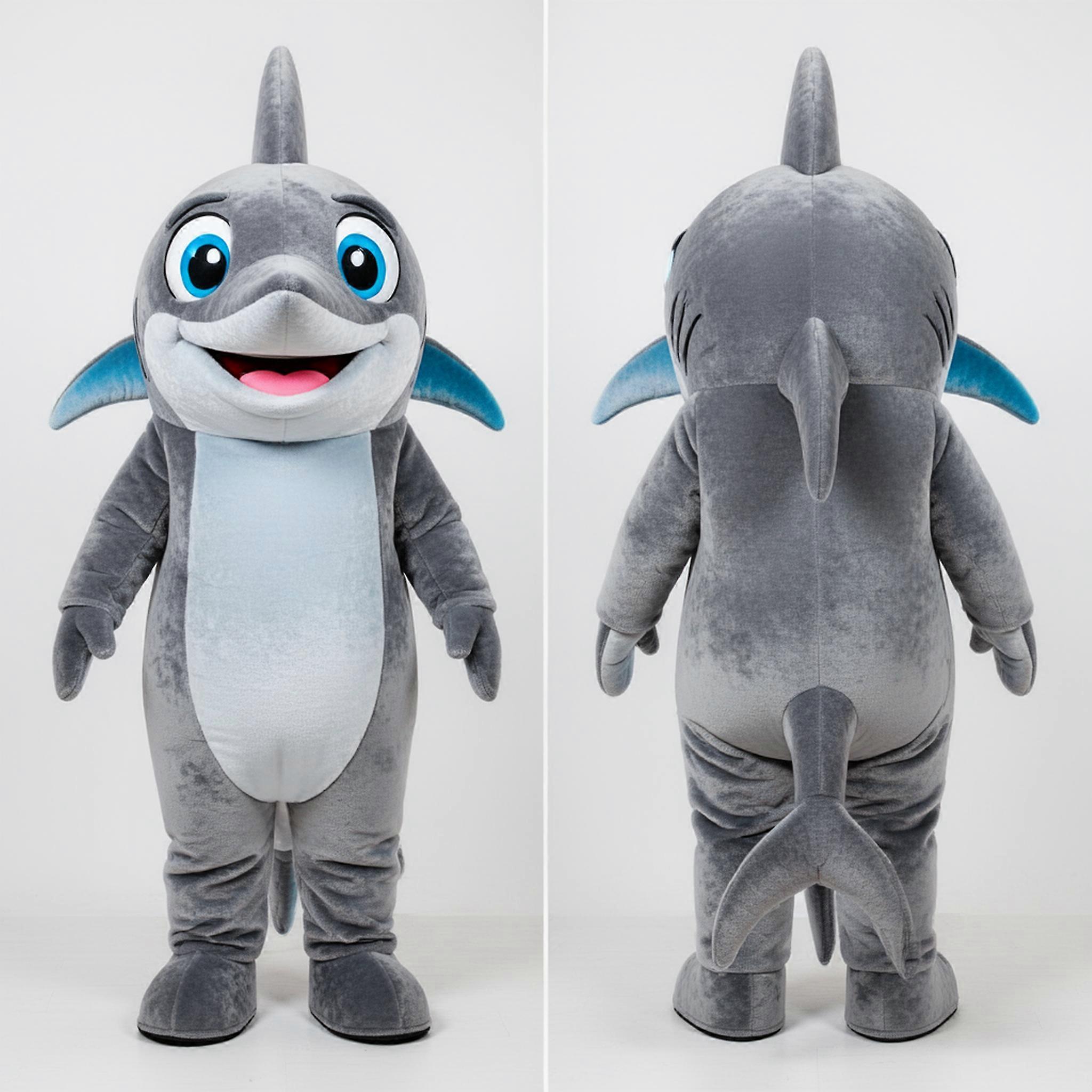 MASTICOT Velvety Gray Sleek Swordfish Mascot