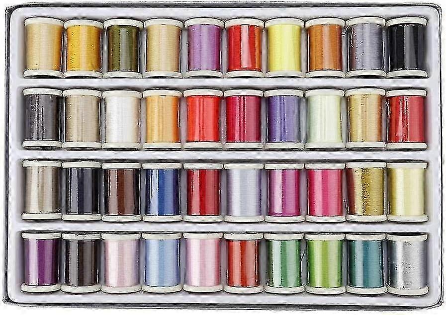 Sewing Thread,40 Pcs Different Color Sewing Thread Set Embroidery Machine Thread