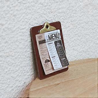 1/12 Dollhouse Mini Menu Board Model Dollhouse Restaurant Decoration Toys Micro Scene Decor Accessories Pretend Play Toys