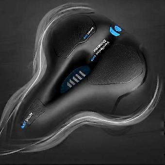 Bike Seat Cushion Elastic Wear Resistant Soft Breathable Mountain Bikes Saddle Pad with Reflective Strips Blue